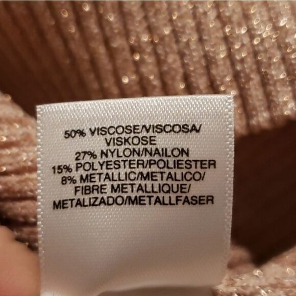 NWOT Rachel Roy Collection Dusty Pink Metalic Pullover Sweater - Picture 3 of 7